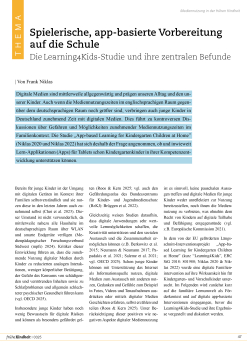 Spielerische, app-basierte Vorbereitung auf die Schule